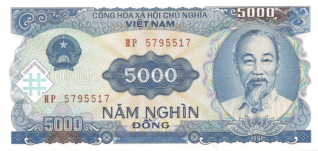 5000 донг, 1991 год