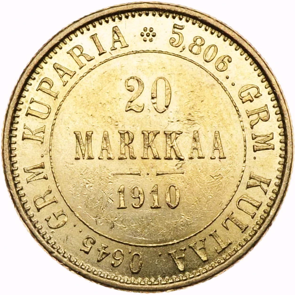 20 марок 1910, L