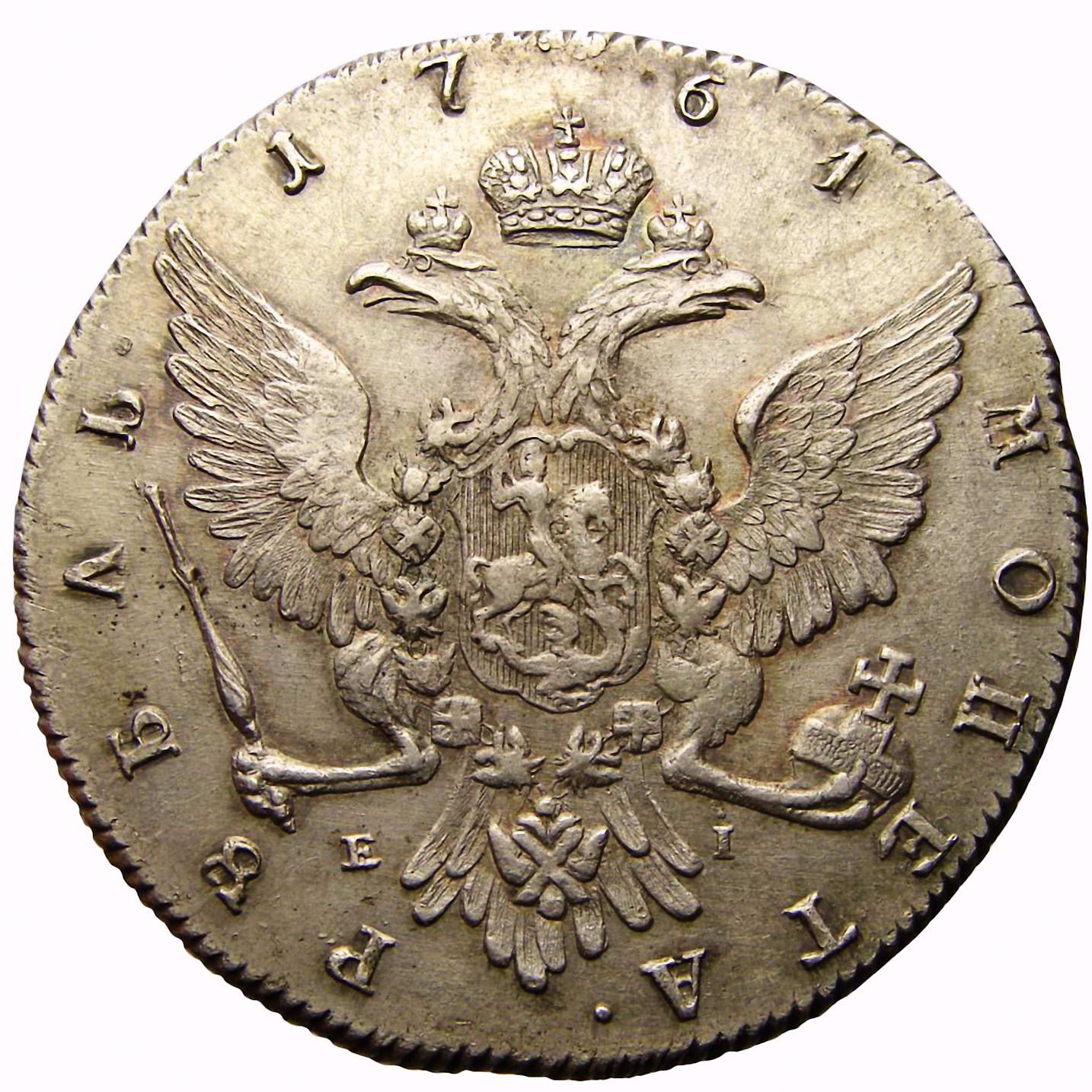 1 рубль 1764, ММД-TI-EI