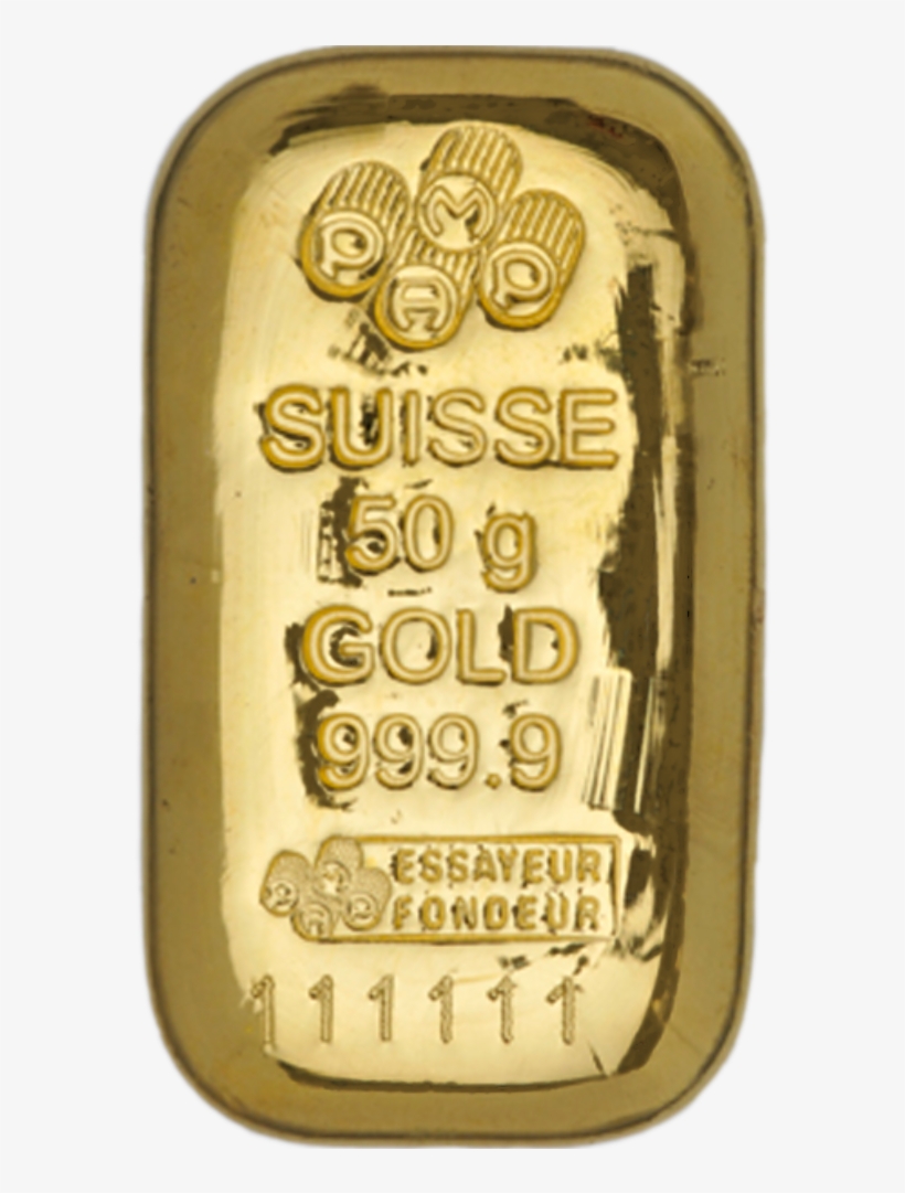 Золотой слиток SUISSE 50 грамм