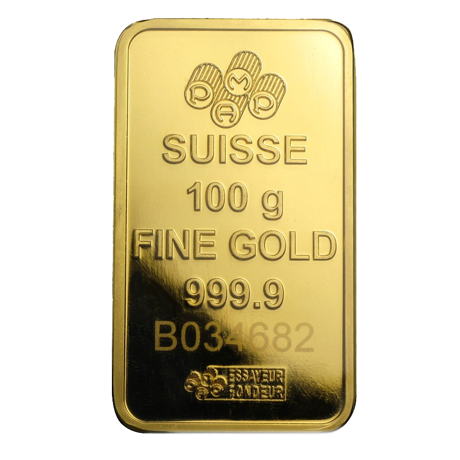 Золотой слиток SUISSE 100 грамм