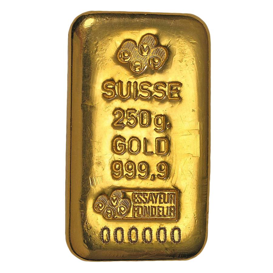 Золотой слиток SUISSE 250 грамм