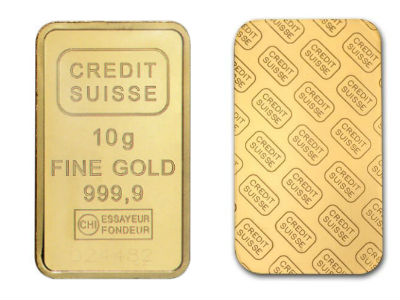 Золотой слиток SUISSE 10 грамм