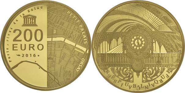 200 евро 2016, берега Сены [proof]
