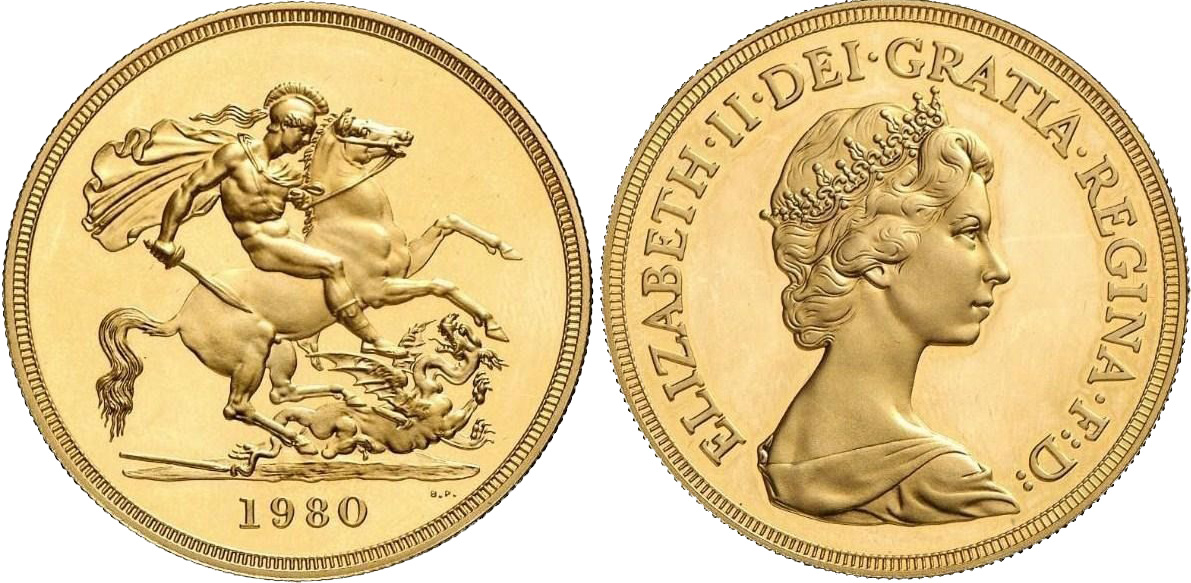 5 фунтов 1980 [proof]