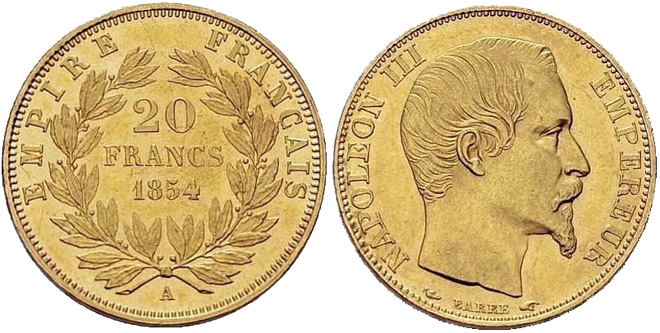 20 франков 1854